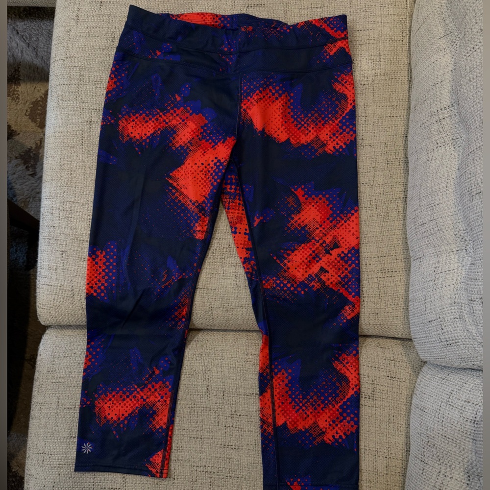 Women’s Athleta Cropped Colorful Patterned Leggings XL Tall